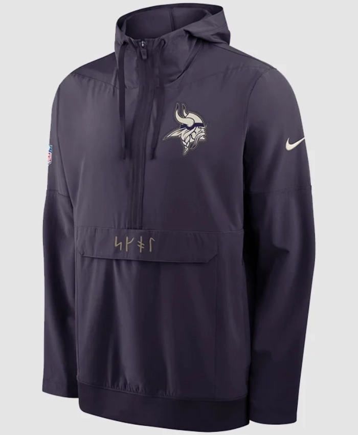 Minnesota Vikings Rivalries Nike Sideline Purple Half Zip Anorak Jacket