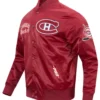 Montreal Canadiens Modern Originals Cardinal Satin Jacket