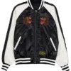 NBA All Star Game 2026 Alpha Industries Souvenir Black And White Satin Jacket