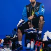 NBA Jose Alvarado SLAM Kicks 29 Custom AND1 Black And Blue Varsity Jacket