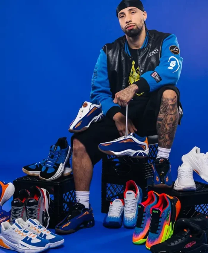 NBA Jose Alvarado SLAM Kicks 29 Custom AND1 Black And Blue Varsity Jacket
