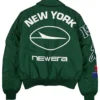 NFL American Football Conference New York Jets The Empire State Green MA1 Bomber Flight Jacket