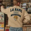 NFL Los Angeles Rams x Elwood 1951 World Championship 75th Anniversary Brown Cotton Jacket Sale