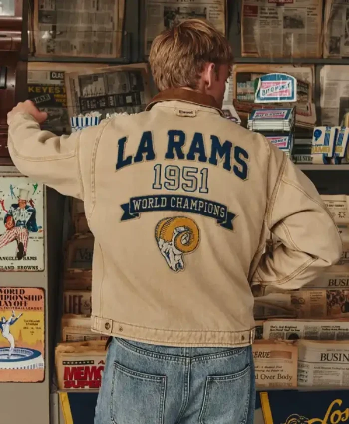 NFL Los Angeles Rams x Elwood 1951 World Championship 75th Anniversary Brown Cotton Jacket Sale