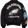 NFL National Football Conference 2026 Philadelphia Eagles Brotherly Love Bell MA1 Black Bomber Jacket