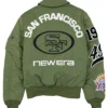 NFL National Football Conference San Francisco 49ers The Bay Area Trolley MA1 Flight Jacket