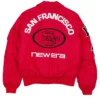 NFL National Football Conference San Francisco 49ers The Bay Area Trolley Red MA1 Flight Jacket