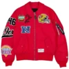NFL National Football Conference San Francisco 49ers The Bay Area Trolley Zip Up MA1 Flight Jacket