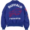 National Football League 2026 Buffalo Bills Queen City Wings MA1 Flight Bomber Blue Jacket