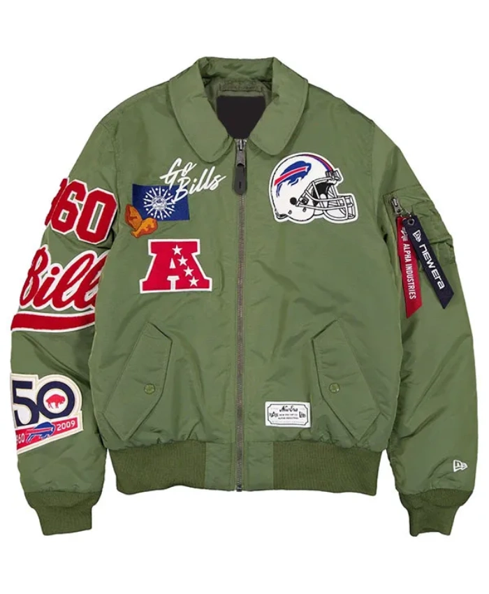 National Football League 2026 Buffalo Bills Queen City Wings MA1 Flight Bomber Jacket