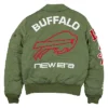 National Football League 2026 Buffalo Bills Queen City Wings MA1 Flight Green Bomber Jacket