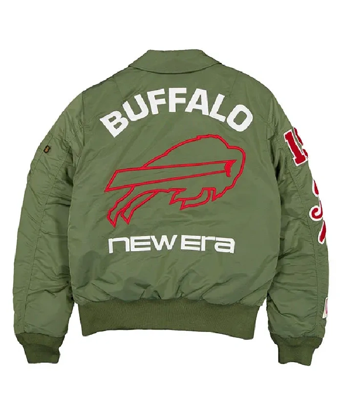 National Football League 2026 Buffalo Bills Queen City Wings MA1 Flight Green Bomber Jacket