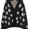 Flower Printed Women Cardigan Sweater