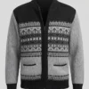 Men's Classic Full Zip Jacquard Cardigan