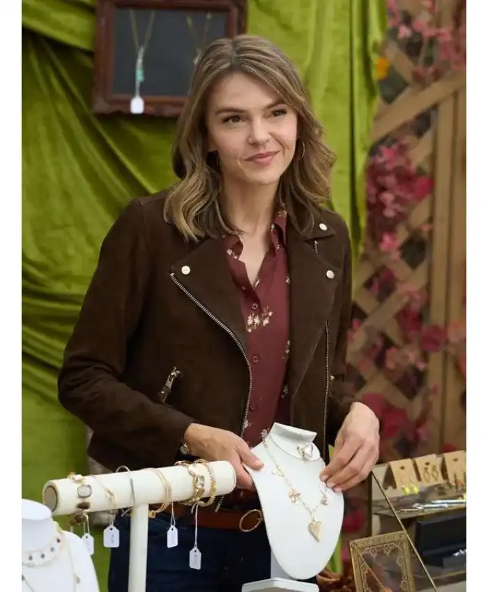 Aimee Teegarden Love Finds You Suede Leather Jacket