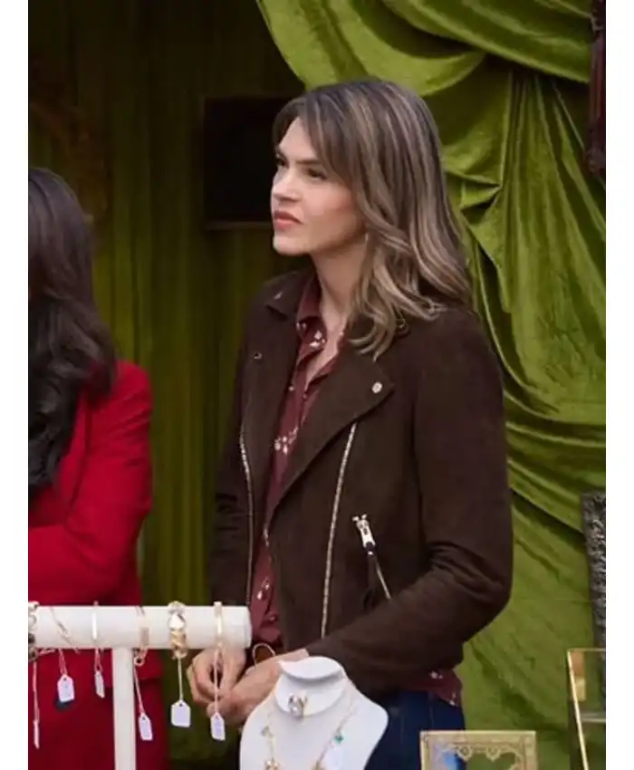 Aimee Teegarden Love Finds You Suede Leather Jacket