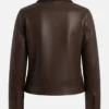 Classic Harrington Brown Leather Jacket