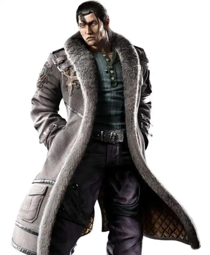 Tekken 8 Sergei Dragunov Fur Leather Coat