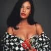 Selena Quintanilla Checkered Vegan Leather Jacket