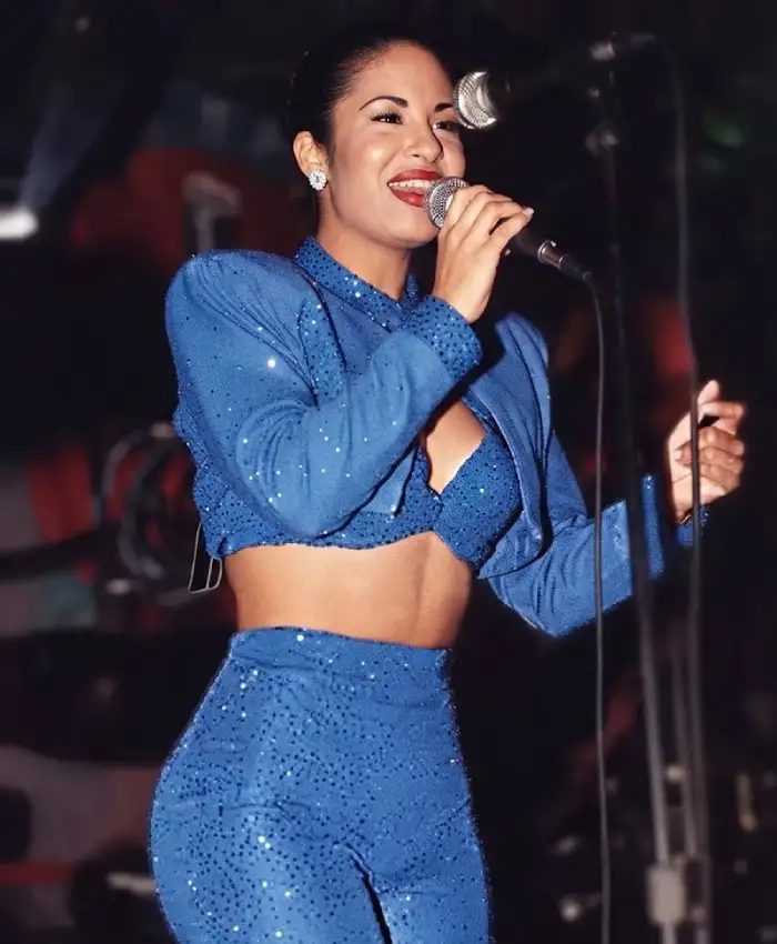 Selena Quintanilla Blue Cropped Jacket