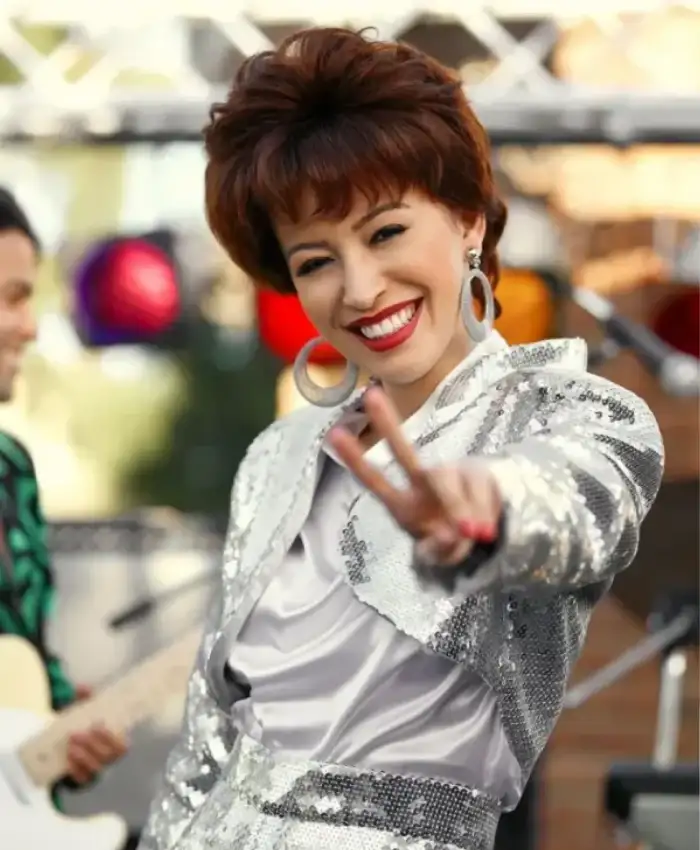 Selena Quintanilla Christian Serratos Silver Jacket