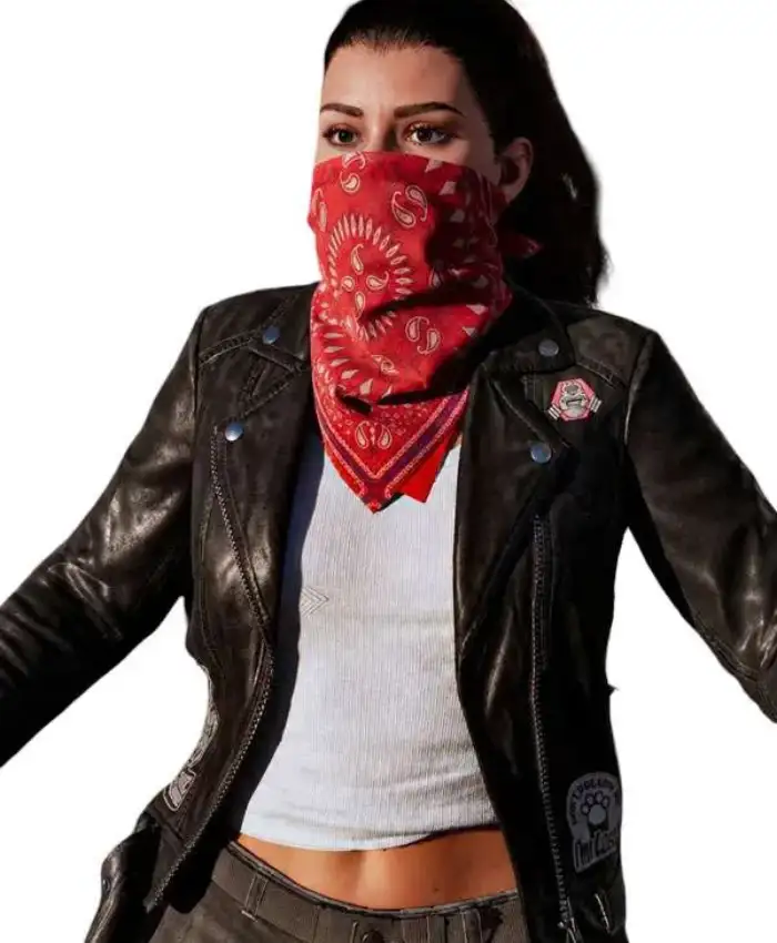 Grand Theft Auto VI Lucia Black Biker Leather Jacket
