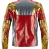 Iron Man Red Golden Genuine Leather Jacket