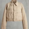 Rihanna NYC 2026 Cropped Tan Jacket