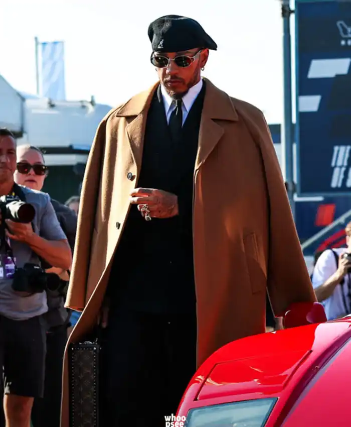 2026 Grand Prix Lewis Hamilton Brown Coat