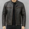 Men's Cafe Racer Real Vintage Leather Jacket
