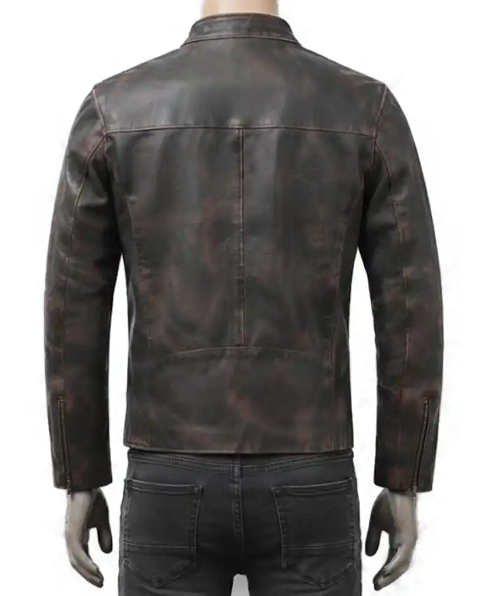 Men's Cafe Racer Real Vintage Leather Jacket