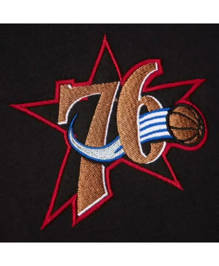 Philadelphia 76ers Blackout Pullover Hoodie