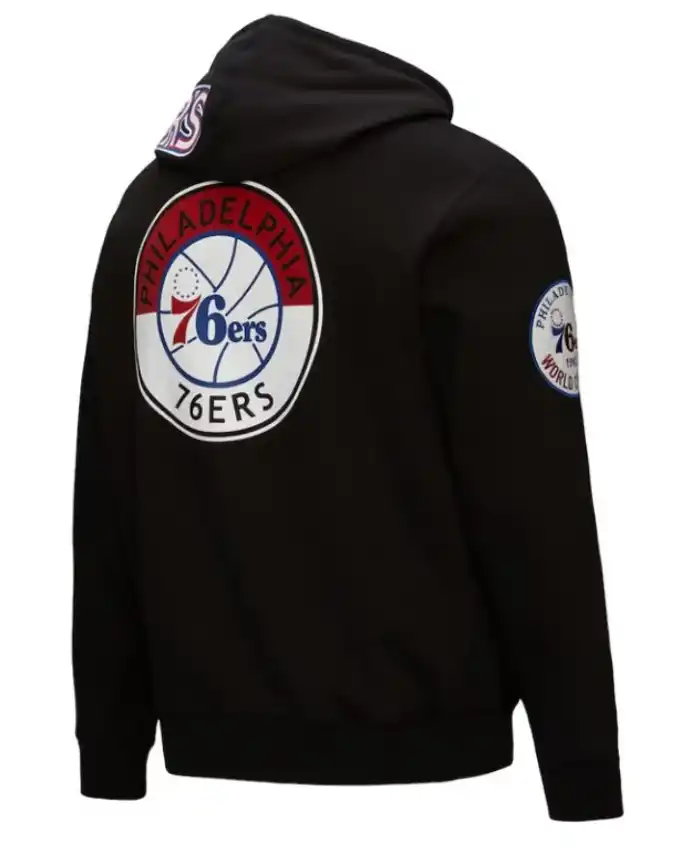 Philadelphia 76ers Blackout Pullover Hoodie