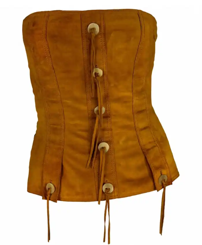 Earle Meets World 2026 Alix Earle Brown Strapless Top