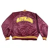 1990s Cleveland Cavaliers Wine Full-Snap Red Bomber Satin Jacket
