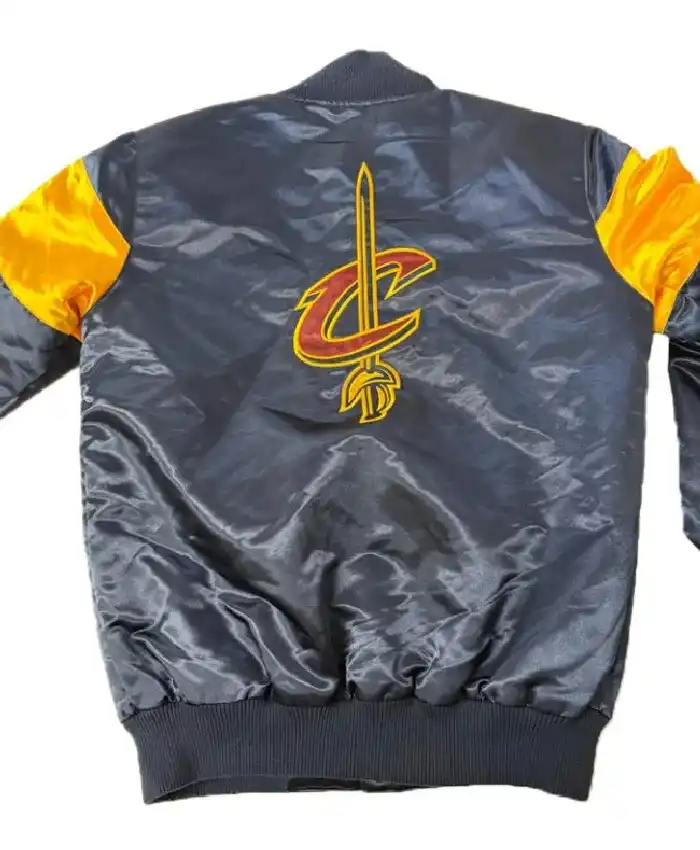 Cleveland Cavaliers Back Patch Navy Satin Jacket