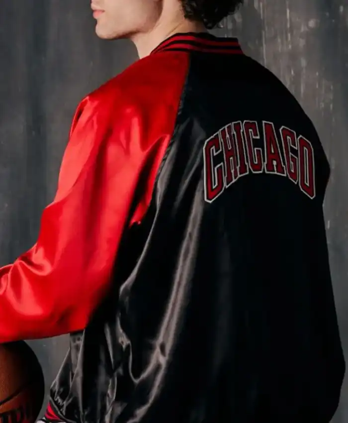 1966 Statement Chicago Bulls Red and Black Jacket