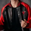 1966 Statement Chicago Bulls Red and Black Jacket