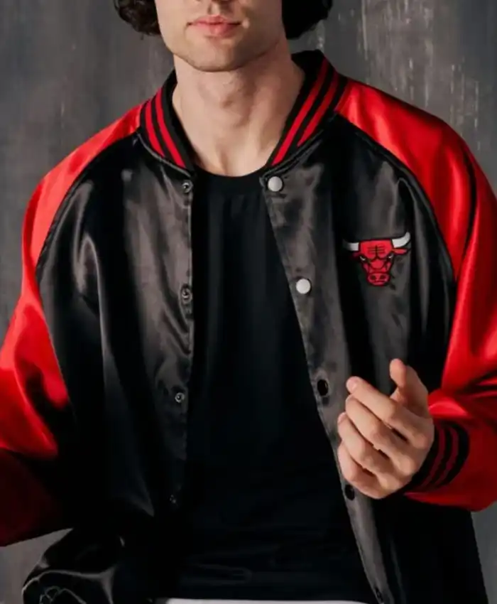 1966 Statement Chicago Bulls Red and Black Jacket