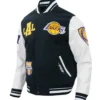 LA Lakers Classic Rib Black and White Letterman Jacket
