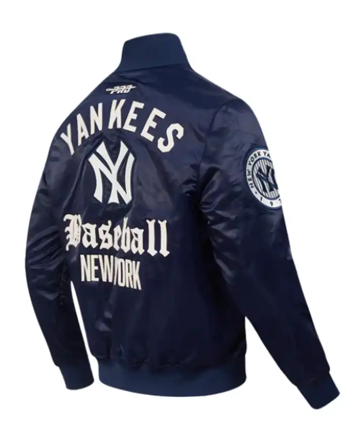NY Yankees Modern Originals Navy Satin Jacket