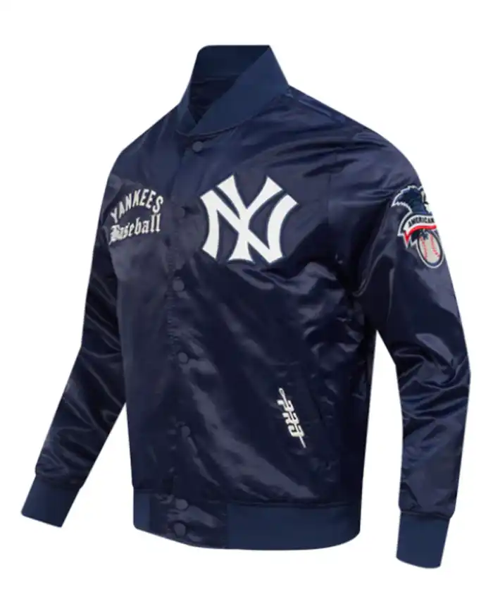 NY Yankees Modern Originals Navy Satin Jacket