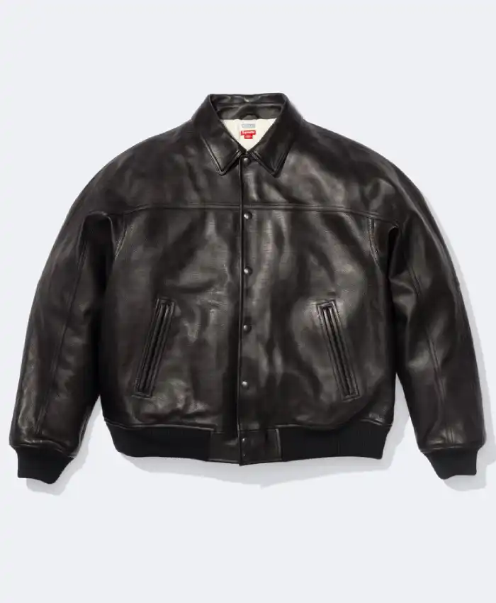 A.PRESSE x Supreme FW26 Black Leather Jacket