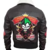 Dc Bombshells Harley Quinn Shearling Leather Jacket