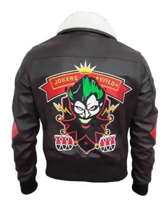 Dc Bombshells Harley Quinn Shearling Leather Jacket