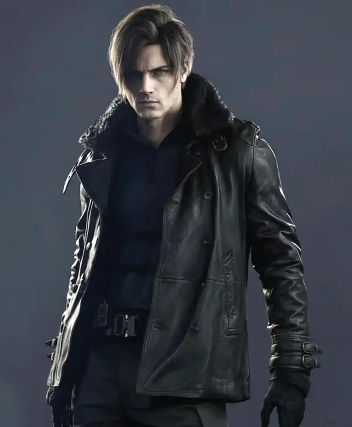 Resident Evil 9 Leon Kennedy Black Leather Jacket