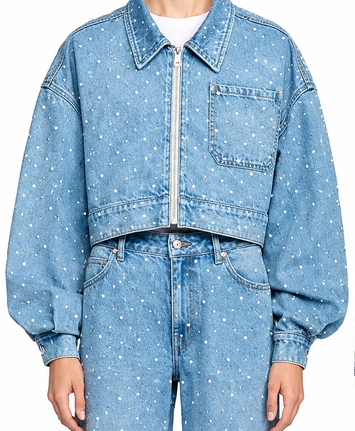 The Gentlemen S02 Susie Glass Cropped Denim Jacket