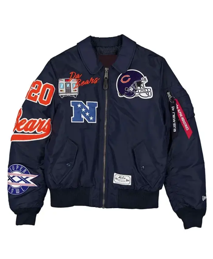 Chicago Bears 2026 Blue MA-1 Flight Jacket