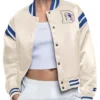 Denver Broncos Cream Full Count Satin Jacket