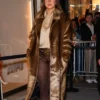 New York City 2026 Tate McRae Brown Shearling Fur Coat